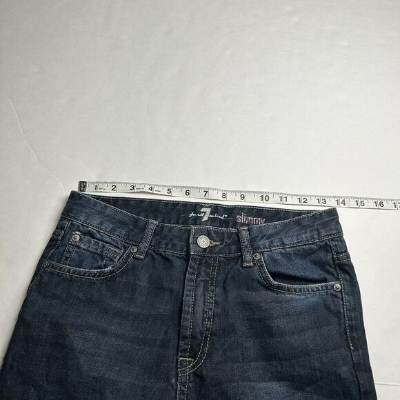 7 For All Mankind Slimmy Youth Denim Jeans Girl’s 16 Dark Wash - Picture 6 of 8